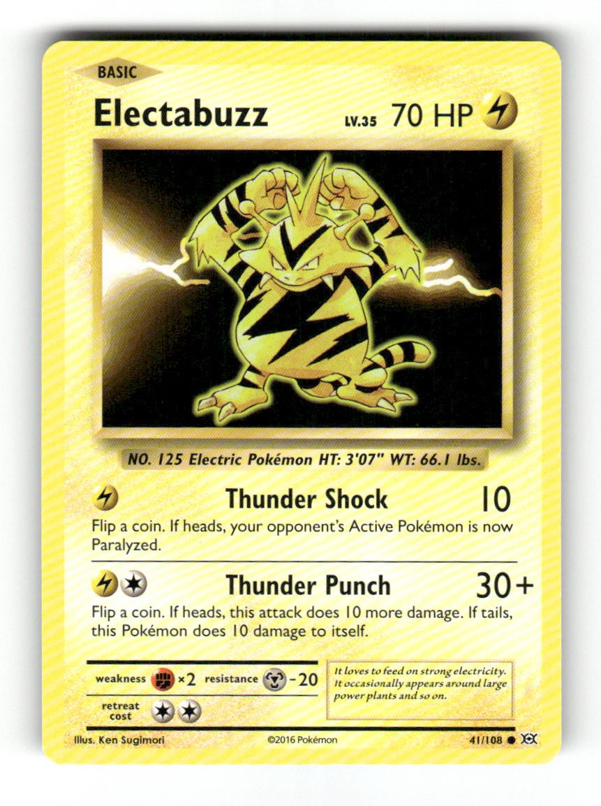 Electabuzz 41/108 Common XY - Evolutions Pokemon Near Mint