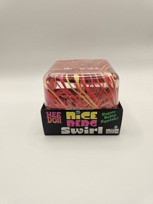 NeeDoh Nice Berg Swirl XL Giant Squishy Swirl Cube Pink Orange Yellow Authentic