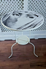 Bistro Table - 50cm diameter - white - round - Fornasetti Style