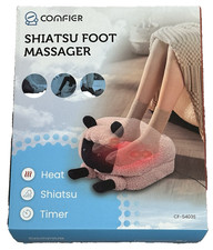 Comfier Shiatsu Foot Massager CF-5403S Heat Timer Plush Pink Working