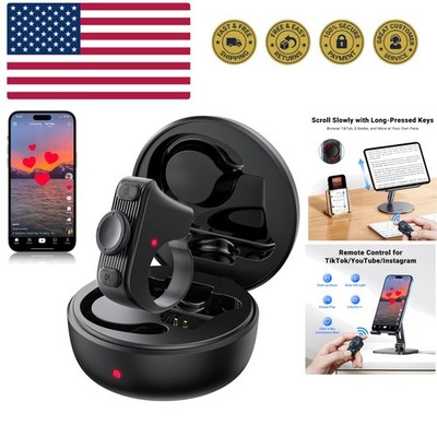 Remote Scrolling Ring for Tiktok,Page Turner for Kindle App,Bluetooth Camera ...