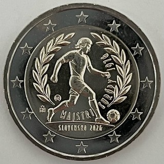 2 Euro Gedenkmünze Slowakei 2026 50 Jahre Fußball EM Sieg 1976 unz