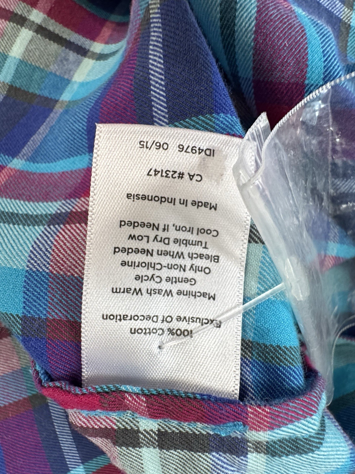 Talbots Size XLP Button Flannel Collared Plaid Wo… - image 8