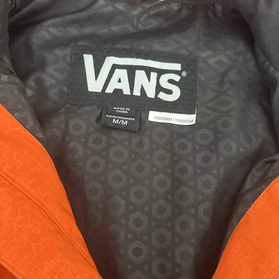 VANS Off The Wall Jacket Men’s Medium ORANGE Reflector Ski Snowboard - Image 2 of 4