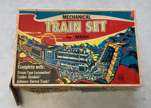 Vintage Tin Mechanical Train Set by Marx 526