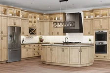 RTA Wood 10X10 Modern Shaker Honey Kitchen Cabinets Brown Lifetime Warranty