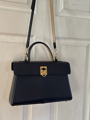 Black, smooth leather CAFUNE Stance Bag (Authentic) retails $760