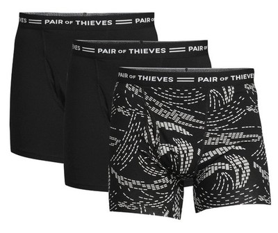 Pair of Thieves Men s Small Boxer Briefs 4 Way Cotton Stretch NEW