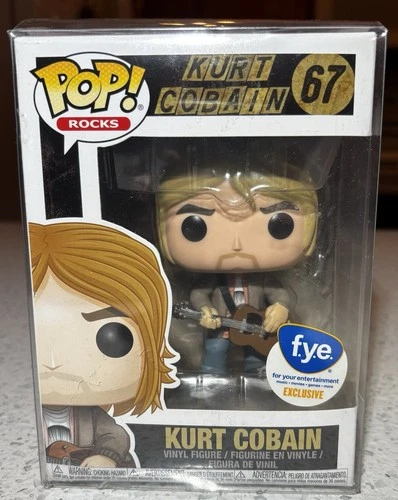 KURT COBAIN - Funko POP! Rocks #67 F.Y.E. Exclusive In Protector Unopened