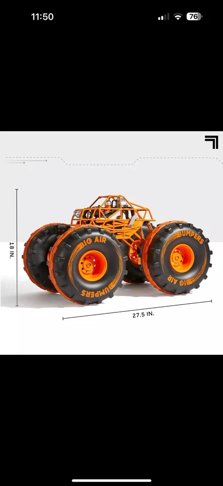 Sharper Image® 4x4 Giant Crusher Remote Control 4WD Truck, High-Speed Off-R - Image 2 of 3