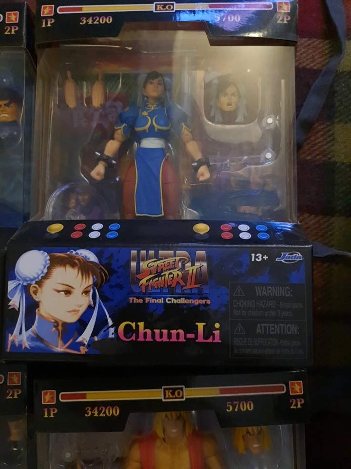 Jada Street Fighter 2 Action Figure collection - Ryu, Ken, Bison, Guile & more! - Image 4 of 4