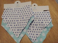 Cloud island 2-pk bandana bibs 4 bibs total--New With Tags