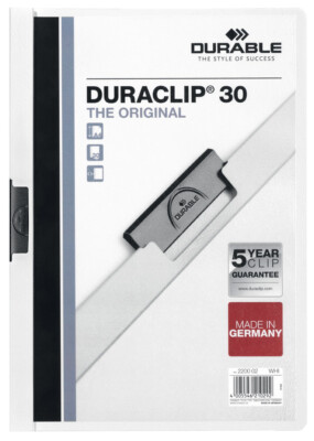 DURABLE Klemmhefter DURACLIP ORIGINAL 30 DIN A4 weiß
