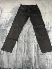 Unbranded Brand Selvedge Jeans 29 UB664 Tapered 11oz Black Stretch Button Fly