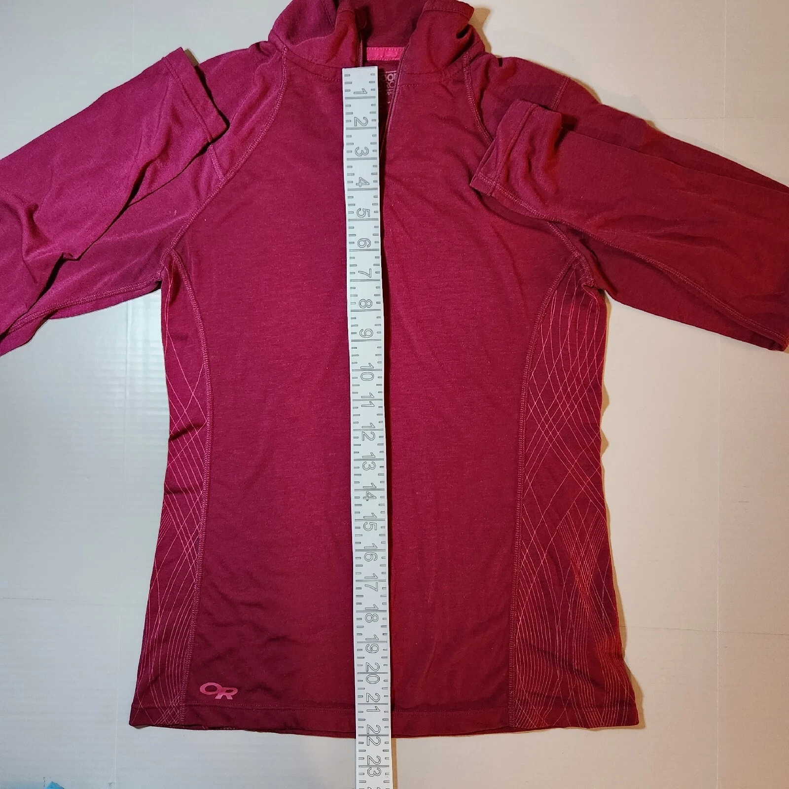 outdoor-research 1/4 zip pullover wool blend base-layer