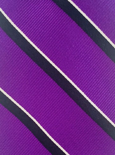 Cravatta Ralph Lauren 100% seta fatta a mano designer righe viola nuova con etichetta spedizione veloce!