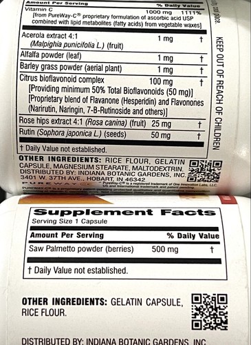 Botanic Choice Super C Plus 60 caps & Saw Palmetto 500 mg 90 caps new sealed - Picture 4 of 5