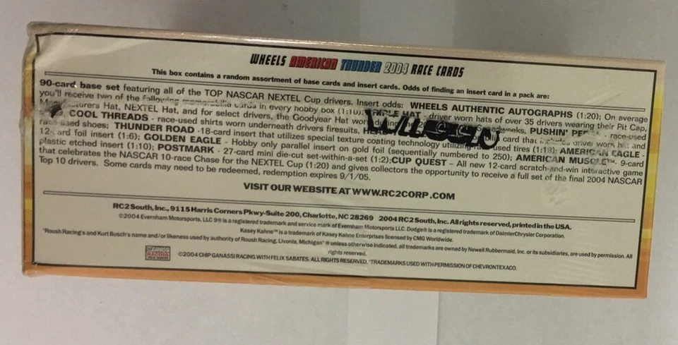 2004 Wheels American Thunder Factory Sealed NASCAR Racing Hobby Edition Box - Image 4 of 4