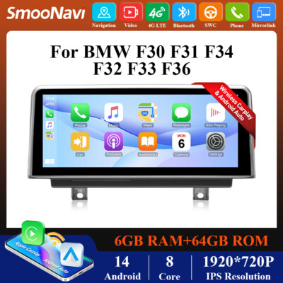 10.25'' Android NAVI 64GB Car GPS Stereo DAB Für BMW 3/4 Series F30 F31 F33 NBT