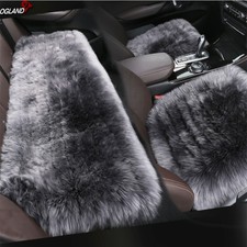 Long Wool Fur Sheepskin Car Seat Covers For Universal Size Car Seat Cushion Long Wool Fur Sheepskin Car Seat Covers For Universal Size Car Seat Cushion