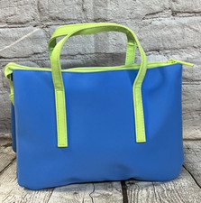 Clinique Aqua blue  light green MEDIUM Carry Bag - New Check Description