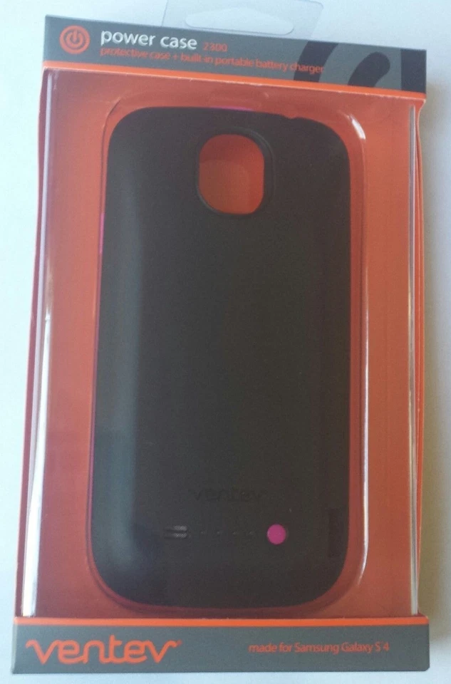 NUEVO VENTEV POWERCASE 2300 PARA SAMSUNG GALAXY S4 GRIS/ROSA/NARANJA, SELLADO Foto 2 de 4