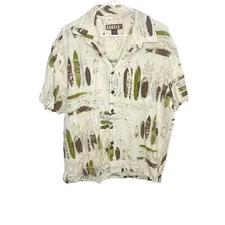 Kahala men’s Hawaiian shirt surf boards size XL casual vacation travel collar