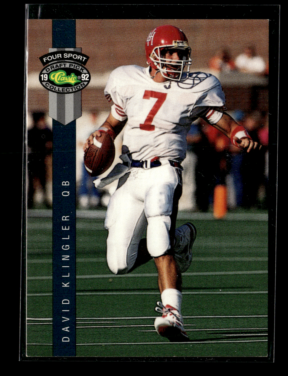 1992 Classic Four Sport #77 David Klingler RC Cincinnati Bengals