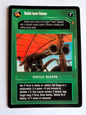 Star Wars CCG Jabba's Palace Limited Double Laser Cannon FS Eligible Dollar Rare