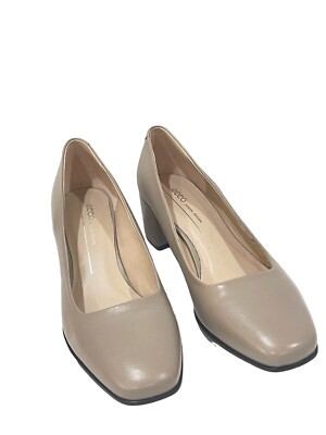 ECCO Women's Shape 35 Squared Pump Danish Design Grey Rose Tan Size 10/41