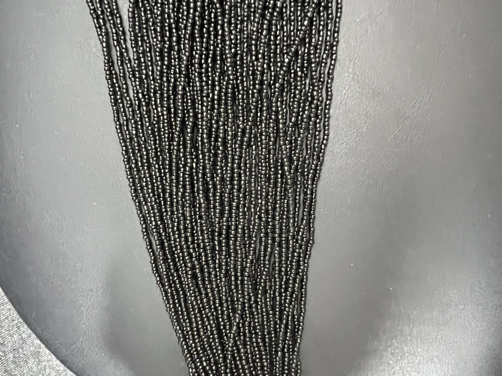 Tiny Metal Beads Necklace Statement Piece Black B… - image 7