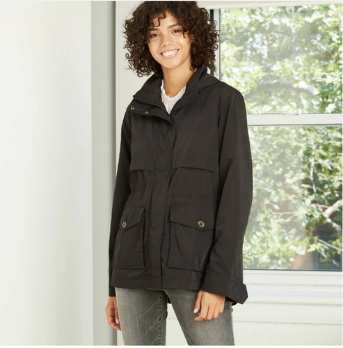 Women's Rain Jacket Lined With Packable 
