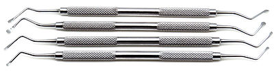 Dental Lucas Surgical Periodontal Curettes Set of 4 Premium Instruments