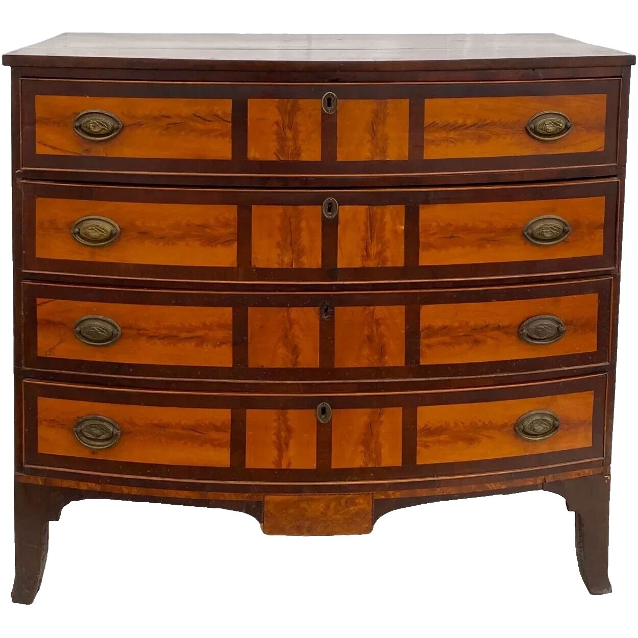 vintage bow front dresser Late American Federal Bowfront Chest of Drawers Farmhouse Bow Front Chest Antique