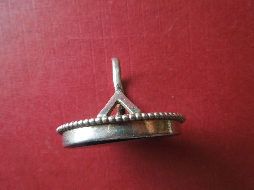 J4063  VTG SOLID SILVER HANDCRAFTED  LARGE  SIZE … - image 7