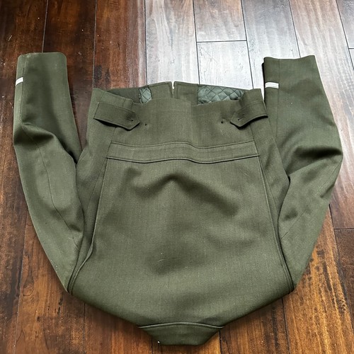 WWII Nurse Uniform Green Wool Cropped 1940s Vintage Jacket Air Force USA Talon - 第 16/18 張圖片