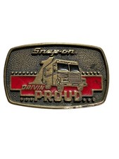 Vintage 1989 Snap-On Tools Solid Brass Belt Buckle Limited Edition