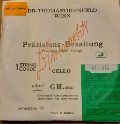 THOMASTIK-INFELD CELLO-SAITEN PRÄZISION STAHL VOLLKERN G