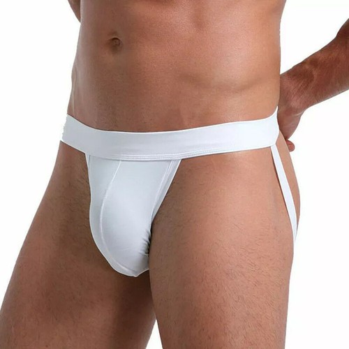 Men Soft Pouch Jockstrap Underpants Low Rise Sexy Ice Silk Cool Thong Underwear☆ - Picture 6 of 23