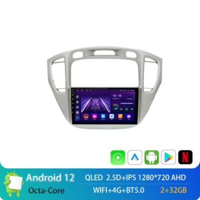 9'' Android 12 Car Stereo Radio Carplay for Toyota Highlander 2000~07 GPS NAV DSP