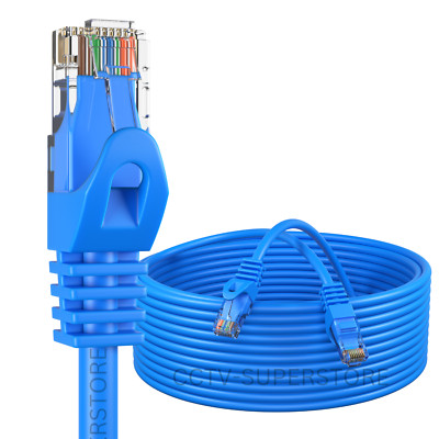 CAT6 Patch Cable 500mhz Ethernet Internet Network Router LAN RJ45 UTP BLUE LOT