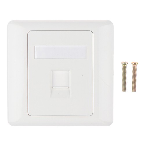 86 Type Single Port RJ45 Wall Flat Face Plate Ethernet Network Socket  Panel`yk - Picture 1 of 7