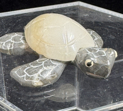 #ad #ad Hand Carved Marble Soap Stone Sea Turtle Figurine 2 in x 2 In $15.88