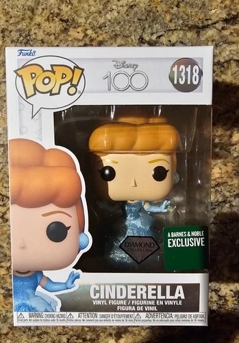 FUNKO POP!  DISNEY 100 CINDERELLA DIAMOND  #1318 BARNES & NOBLE EXCLUSIVE