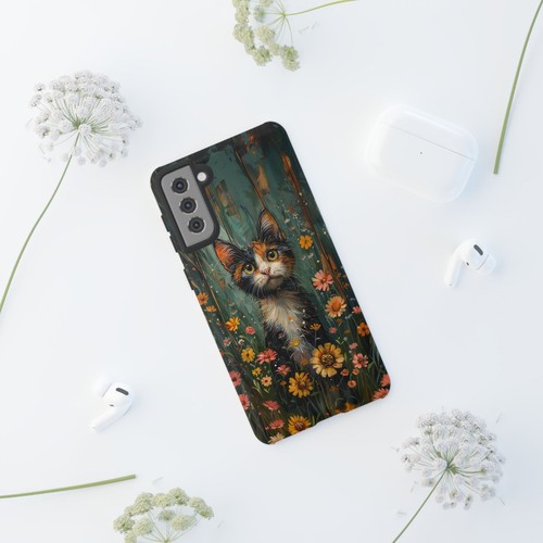 Calico Cat Pastel Floral Phone Case for iPhone, Samsung Galaxy, Pixel - 第 161/191 張圖片