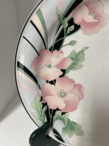 Juego de 2 platos de cena Sango JOLIE 10 3/4" flores rosas grandes 253319 Corea - Imagen 3 de 6