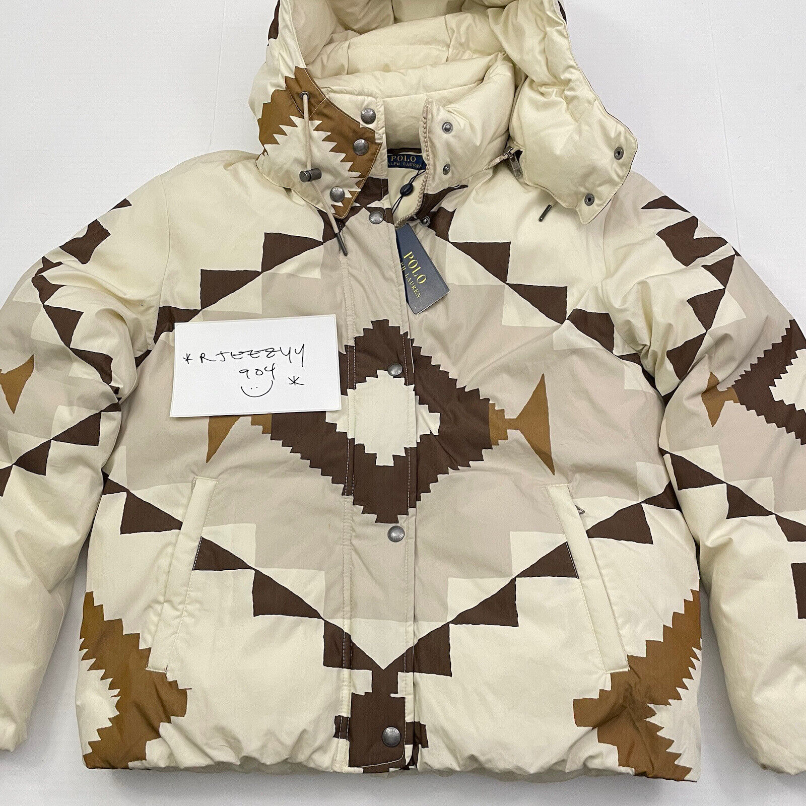 $498 Mens Size M Polo Ralph Lauren Southwestern Aztec Duck Down Puffer  Jacket