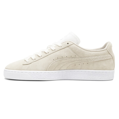 PUMA Suede Premium Lace Up Mens Off White Sneakers Casual