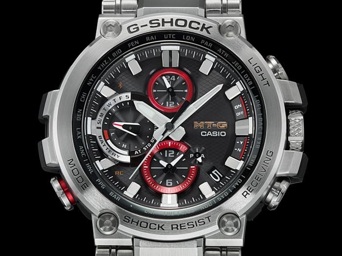 Casio G-SHOCK MTG-B1000 Series 52mm Silver Resin Case Casio G-SHOCK MTG-B1000 Series 52mm Silver Resin Case