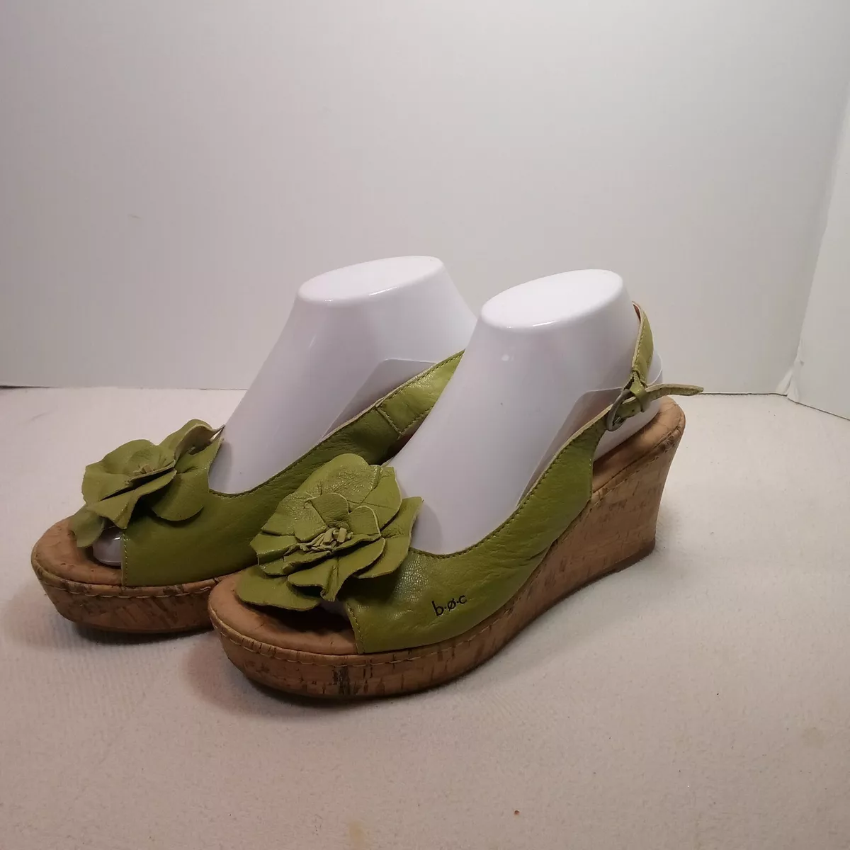 Lime green deals wedge shoes